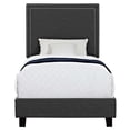 thumbnail image 3 of Picket House Furnishings Emery Upholstered Twin Panel Bed in Charcoal, 3 of 6