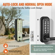KFFKFF Mechanical Keyless Entry Door Lock with Handle, Water-proof Zinc Alloy, Double-sided Embedded Outdoor Gate Door Locks Set, Code Door Locks with 14 Digit Keypad, Waterproof Digital