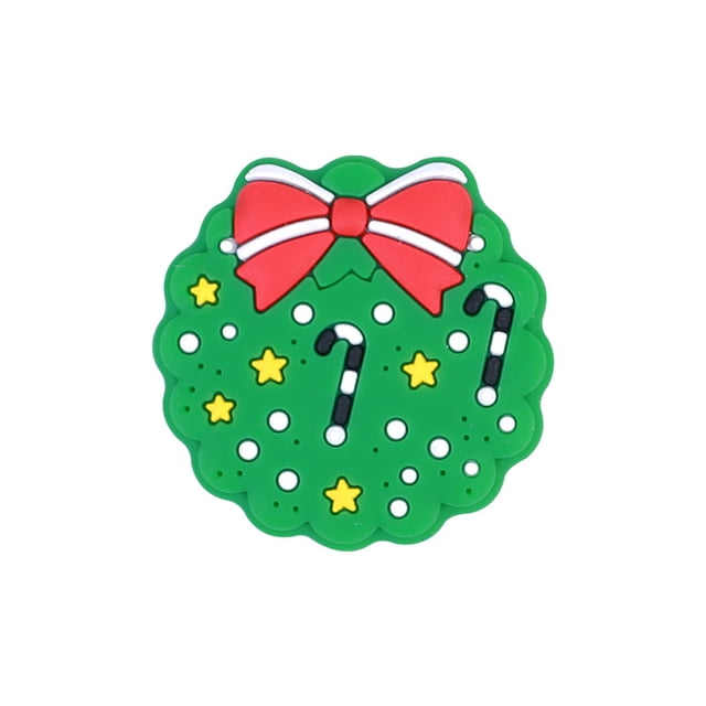 Cuentas de silicona navideñas con dibujos de Papá Noel, cuentas sueltas, joyería, cadena para chupete de bebé, accesorios, mordedor para niños