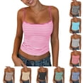 thumbnail image 2 of DYTTDG Women's Striped Knit Tank Top | Soft Crew Neck Sleeveless Summer Top, Casual Breathable Striped Shirt for Daily Wear & Layering, 2 of 9
