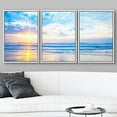 thumbnail image 3 of wall26 Framed Canvas Print Wall Art Set Pastel Sunshine Ocean Sea Beach Shore Nature Wilderness Photography Realism Decorative Landscape Colorful for Living Room, Bedroom, Office - 16"x24"x, 3 of 5