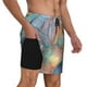 thumbnail image 2 of Balery Pastel Abstract Fluid Art Bañador para hombre, shorts de playa de secado rápido con entrepierna y forro de compresión-X-Large, 2 of 6