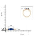 thumbnail image 4 of ANGARA Natural Vintage Style Three Stone Sapphire Wedding Band in 14K Rose Gold for Women (Size-5mm) | September Birthstone, Birthday, Anniversary, Jewelry Gift for Women | Natural Blue Sapphire Ring, 4 of 9