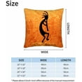 thumbnail image 3 of Kokopelli Statue Art Throw Pillow Cover Set of 2 Cases Southwestern Hopi Imagery American Native Flute Outdoor Decor Pillowcase Home Square 18x18 Inch Pillow Slip, 3 of 6