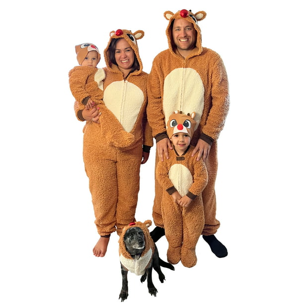 walmart.com | Rudolph Matching Family Christmas Union Suit Pajama Set