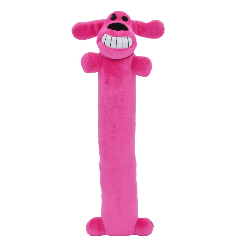 Multipet Plush Loofa Dog Toy with Squeaker, 12 inches, Durable