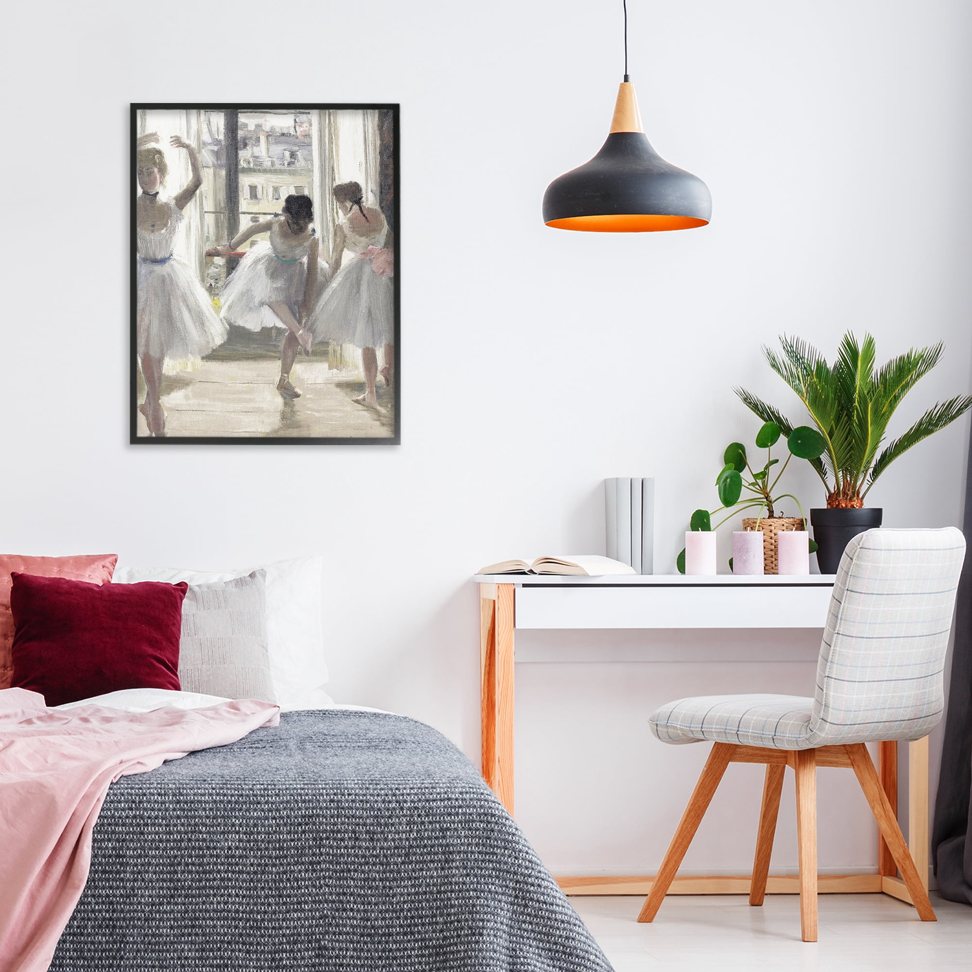 Stupell Industries Ballet Class In Practice Black Framed Giclee Art, design by Leah Straatsma