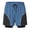 Blue, variant on Men's 2 in 1 Running Shorts 5" Quick Dry Athletic Workout Shorts Lightweight Gym Training Shorts with Zipper Pockets Black XL