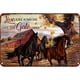 thumbnail image 1 of Pintura Caligrafía Caballo Con Placa Metal Vintage Hierro Rectangular 30x20cm, 1 of 10