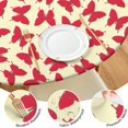 thumbnail image 4 of Red Butterfly Red Silhouette Pattern Round Fitted Tablecloth with Elastic Edge,Dining Table Cover Waterproof,Outdoor Round Tablecloth for Camping,Dining,Indoor and Outdoor, 4 of 7