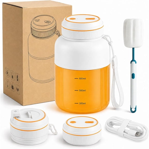 1300ML Wireless Juicer Cup, 180w Portable Wireless Juicer With 38 Blades, Usb Rechargeable Cordless Blender For Fruits Vegetables, On-The-Go Fresh Juice Cup (1PC White)
