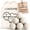 White, variant on Wool Dryer Balls Organic XL 6 Balls per Pack by Loaddvni, Save Time,Money,Energy.