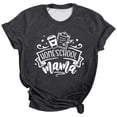 thumbnail image 3 of Womens Short Sleeve Shirts Casual Graphic Print T Shirt Crew Neck Tee Spring Outfits Summer Tops L, 3 of 3
