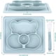 thumbnail image 2 of Platos de silicona antideslizantes con ventosa, mantel individual, cuenco, plato de alimentación con cuchara, color azul bebé, 2 of 5