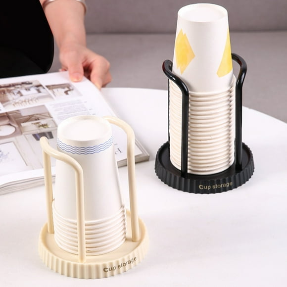 Lubelski Paper Cup Dispenser Durable Space-Saving Inverted Mouthwash Cup Holder for Kitchen Bathroom Vanity Countertop