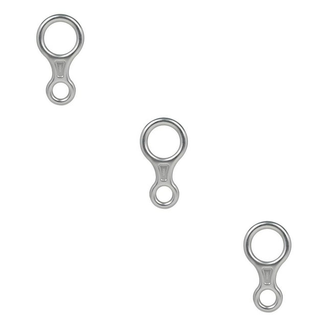 Sonducket Anillo de escalada en roca Descensor de exploración de cuevas en 8 formas para cuerda de 8-13 mm Plata Type1 NO1