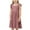 Q104-Pink, variant on hengsof Girl'S Denim Ruffled Sleeve Dress Fitted Waist Short Sleeveless Round Neck Dress Summer Casual Dress Princess Dress