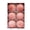 Rose Gold, variant on 6Pcs Flocking Ornaments Shatterproof Decor with Box for Indoor/Outdoor Holiday Tree