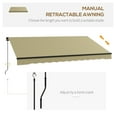 thumbnail image 4 of Retractable Awning 12x10 UV Protection Sunshade Beige - Patio Deck Balcony Cover, 4 of 9