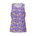 thumbnail image 4 of Gaeub Pugs and Flowers Men's Athletic Tank Top, Workout Sleeveless Shirts, Running Tank Tops for Gym, Running, Training - Large, 4 of 9