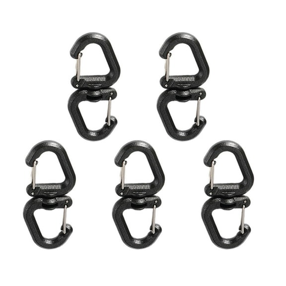 S Shaped Carabiner Hook Mountaineering Climbing Quick 360 Degree Rotation Carabiner Clip Outdoor Key Holder Clip