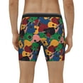 thumbnail image 4 of Rateoe Colored Guitars Print Men’s Underwear Boxer Briefs Soft Comfortable Underwear Boxer Briefs, Long Leg Briefs,Anti-chafing Boxer Briefs, 4 of 7