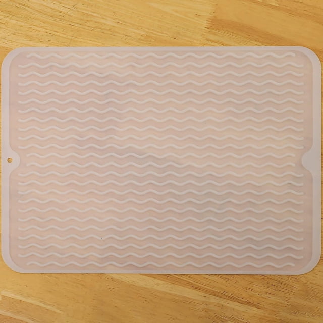 MicoYang Tapete de silicona para secar platos para uso múltiple, fácil de limpiar, ecológico, tapete de silicona resistente al calor para encimera o fregadero de cocina, refrigerador o revestimiento d