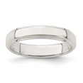 thumbnail image 1 of 925 Sterling Silver 4mm Step Edge Size 8 Ring Wedding Classic Flat W/edge Down, 1 of 6