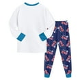 thumbnail image 5 of Gubotare Little Boys Pajamas 2 Pieces Long Set Cotton Sleepwear Kids Excavator Pjs Toddler Winter Clothes Jammies Size 2-7T White,Size 7-8 Years, 5 of 6