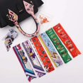 thumbnail image 3 of 2023 Spring border New Geometric Diamond Small Flowers Women's Decorative Small Silk Scarf Bundle Bag Handle Ribbon Small Scarf, 3 of 4
