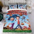 thumbnail image 4 of Cloudy with a Chance of Meatballs-themed Bed Sheet Set Three Piece Set Comfortable And Skin Friendly Unique Design Home Decor Gifts For Family Friends fans36x75Inches（90cm*190cm）, 4 of 6
