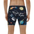 thumbnail image 4 of Salouo Space Pattern Men's Boxer Briefs, Soft & Breathable Underwear Elastic Waistband Briefs for Men,1-Pack, 4 of 7