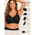 thumbnail image 4 of VEOFUX Smooth Wireless Bras for Women,No Underwire Full Coverage Seamless Plus Size Everyday T-Shirt Bra, 4 of 8