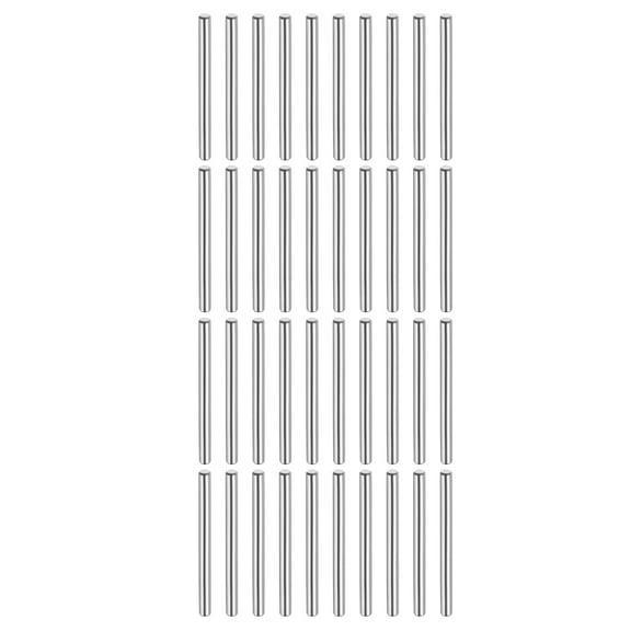 40 Pack 3 mm x 30 mm Dowel Pins, 316L Stainless Steel Cylindrical Dowel Pins Shelf Support Peg Pin Rod Fasten Elements Metal Shelf Pegs Silver Tone