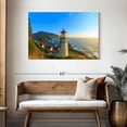 thumbnail image 3 of Elephant Stock Heceta Head Lighthouse Wall Art - Horizontal Canvas Wall Art - Living Room Wall Decor - Photography Nautical Canvas - Blue And Yellow Decor - 45" x 30", 3 of 8