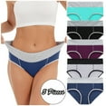 thumbnail image 2 of Women Solid Color Patchwork Briefs Panties Underwear Knickers Bikini Underpants, 2 of 8