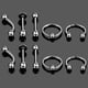 thumbnail image 5 of Piercing de cuerpo Sunnimix 10Pcs 16g 10mm 8mm, 5 of 8