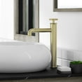thumbnail image 4 of Avallon Single Hole, Single-Handle Wheel, High Arc Bathroom Faucet in Brushed Gold, 4 of 11