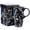 Black, variant on Topadorn Blue & Yellow Paisley Floral Ceramic Travel Mug, 17oz, Spill-Resistant Lid, Microwave & Dishwasher Safe, Gift Boxed