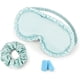 thumbnail image 1 of wonima11 Flower Style Sleep Mask with Adjustable Strap for Women Girls, with a Pair of Earplugs and Hair Tie, Eye Cover for Travel for Sleeping (Blue), 1 of 1