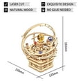 thumbnail image 7 of ROKR Wooden Puzzle - 84 Pieces 3D Mechanical Music Box Kit - Starry Night Series - Creative Gift for Kids, 7 of 7