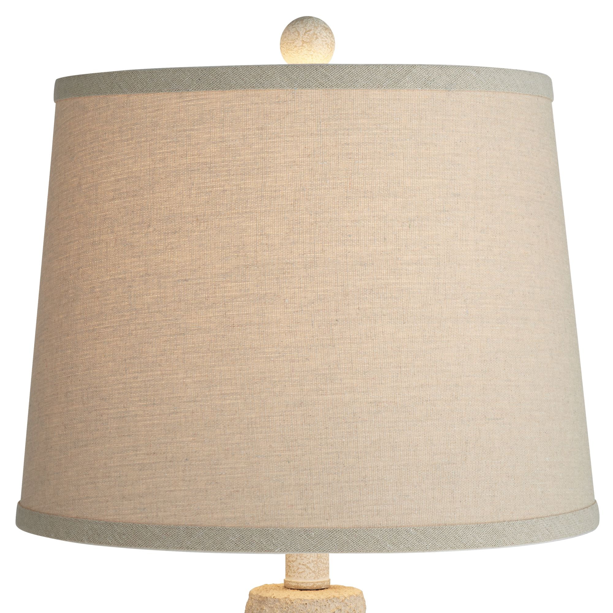 360 Lighting Romeo 23 1/2" High Jar Farmhouse Rustic Accent Table Lamps Set of 2 Beige Distressed Earth Tone Finish Living Room