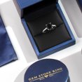 thumbnail image 5 of Gem Stone King 925 Sterling Silver Black Onyx and White Diamond Engagement Ring for Women (2.22 Cttw, Gemstone Birthstone, Available in Size 5, 6, 7, 8, 9), 5 of 6