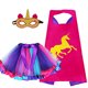 thumbnail image 2 of D.Q.Z Kids Rainbow Superhero Capa y Máscara Tutu para Niñas Unicornio Disfraz de Princesa D.Q.Z D.Q.Z, 2 of 2