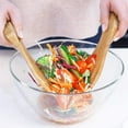 thumbnail image 5 of Salad Hands Tosser Salad Servers Tongs Bamboo Kitchen Helper Pack of 2, 5 of 9