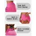 thumbnail image 4 of Alove Womens High Waisted Swim Skirt Twisted Waist Pleated Skorts Tummy Control Tankini, 4 of 7