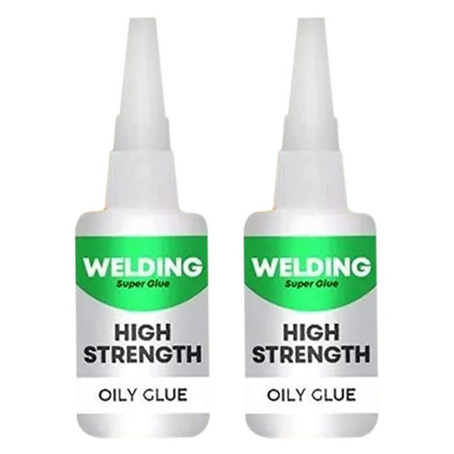Welding High-Strength Oily Glue - Uniglue Universal Super Glue, All Purpose Super Glue Extra Strength, Waterproof Strong Glue for Plastic Wood Ceramics Metal, Dry Only in 10s (2PC-100g)