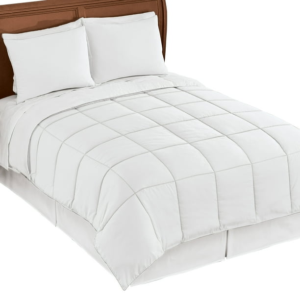 Collections Etc Rev Down Alternative Comforter Blue Light Blue Full Queen Walmart Com Walmart Com