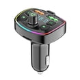 thumbnail image 2 of Binmer Multi-Functional FM Transmitter/Radio Adapter/Car Charger/Bluetooth Music Player, With RGB Colorful Atmosphere Lights,USB QC3.0 Charge And Type-C PD Charge, 2 of 8