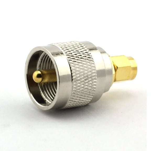 Mini UHF (Mini PL259) to UHF Female SO239 RF Adapter Barrel Connector Mini UHF (Mini PL259) to UHF Female SO239 RF Adapter Barrel Connector
